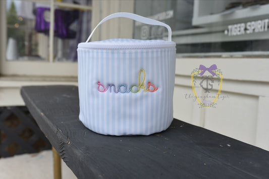 TRVL Snack Tote Pimlico Stripe Blue