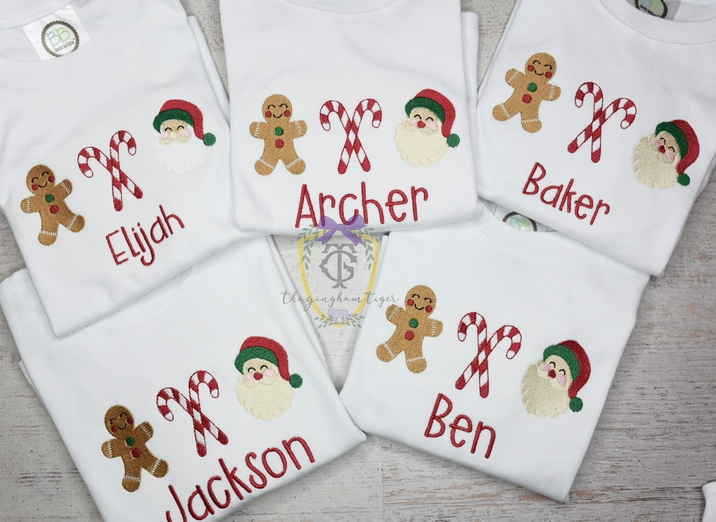 Christmas Trio Embroidered Tee - Boy