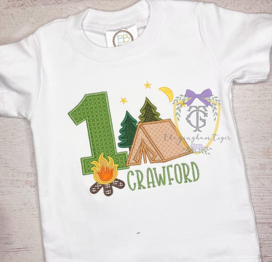 One Happy Camper Birthday Shirt