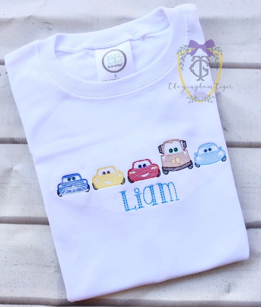 Embroidered Car Shirt
