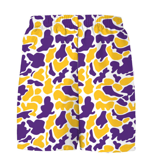 Tiger purple and gold camo short