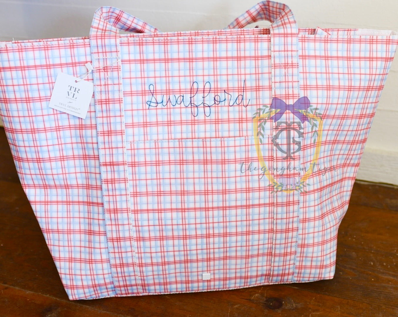 Classic Plaid Red TRVL JUMBO Tote