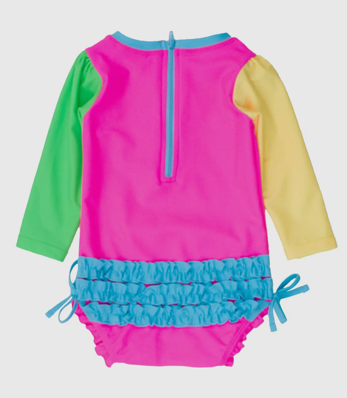 RuffleButts Baby Girl Neon Swim