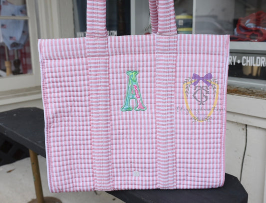 Quilted Go Go Tote TRVL - Pimlico Stripe Dusty