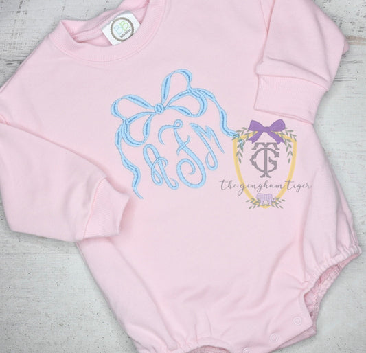Monogram with Bow tee or sweatshirt