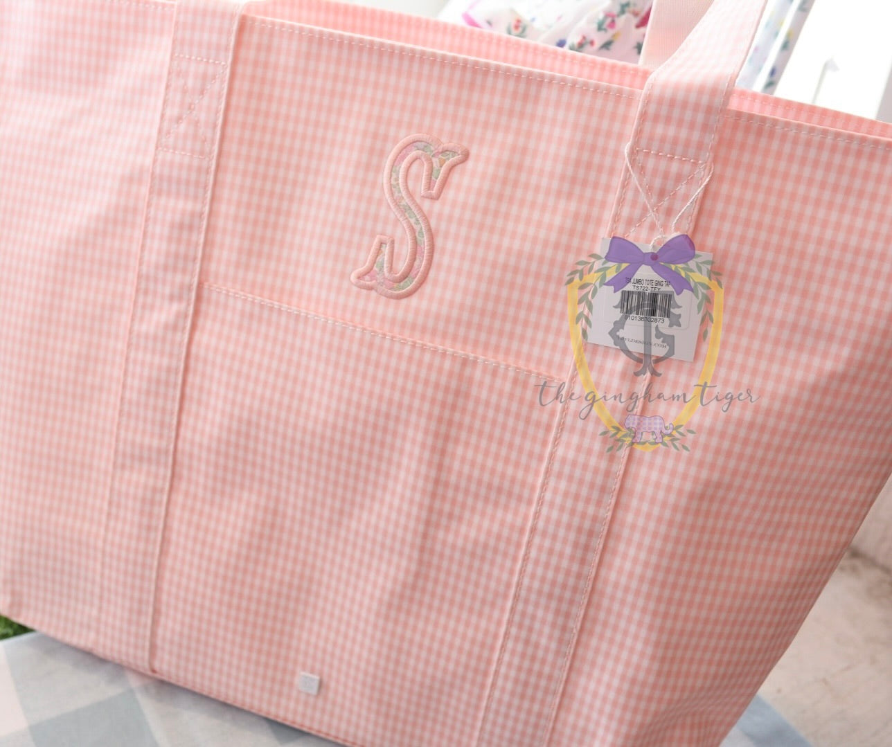 Gingham Taffy TRVL JUMBO Tote