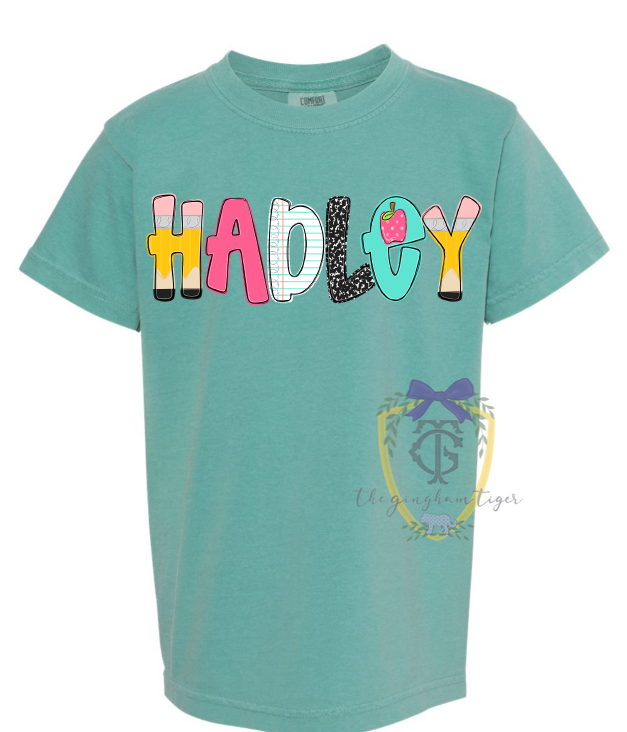 School Letters Grade or Name Tee