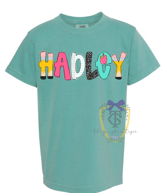 School Letters Grade or Name Tee