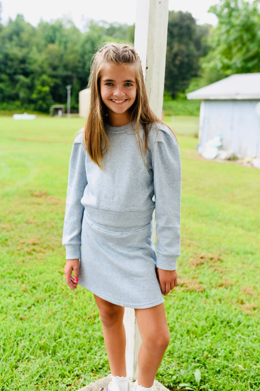 Libba Skirt Light Blue - Pleat