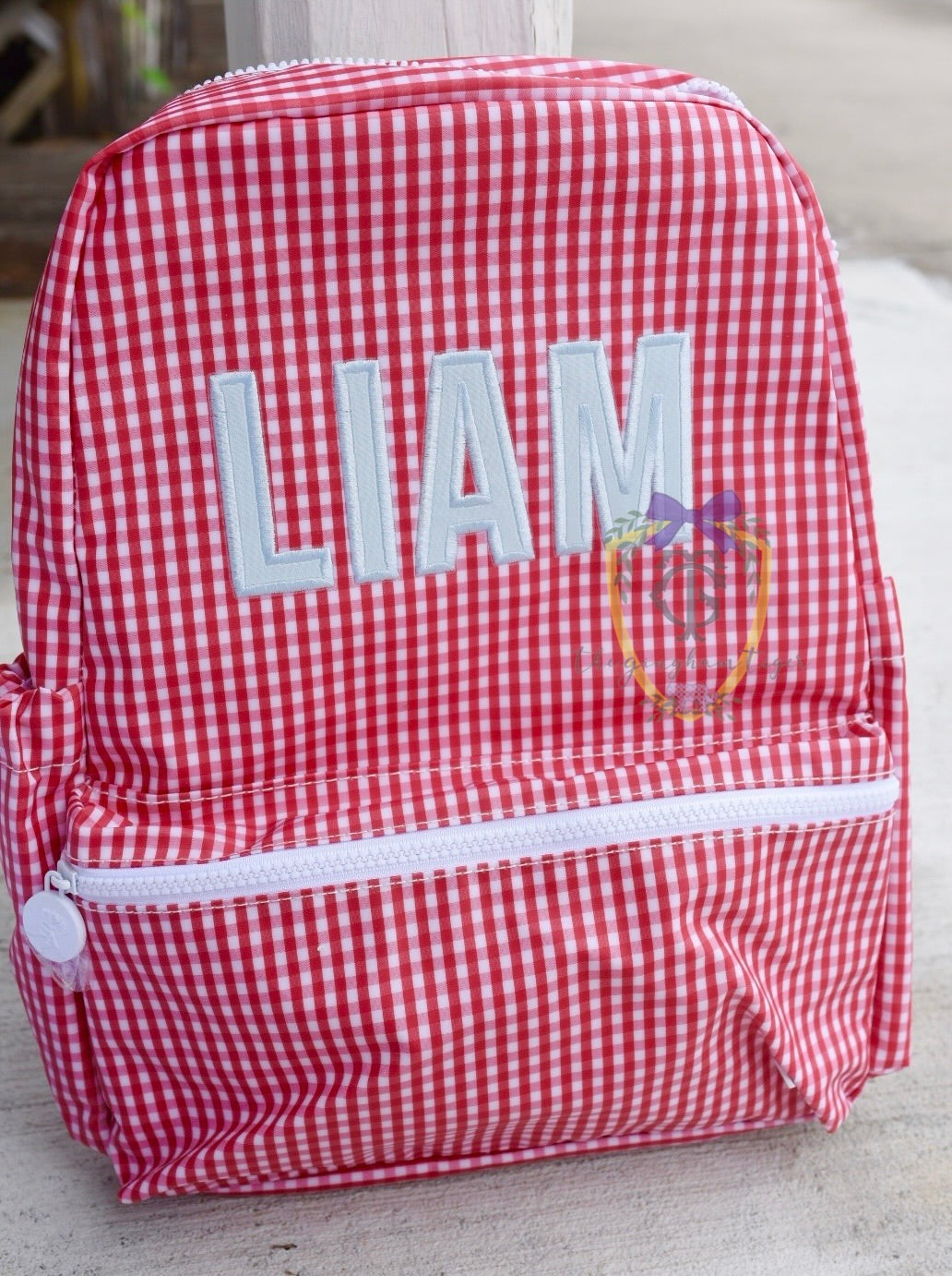 Red Gingham Backpack - TRVL