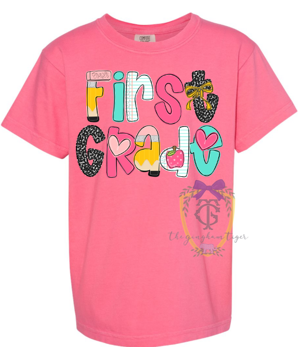 School Letters Grade or Name Tee