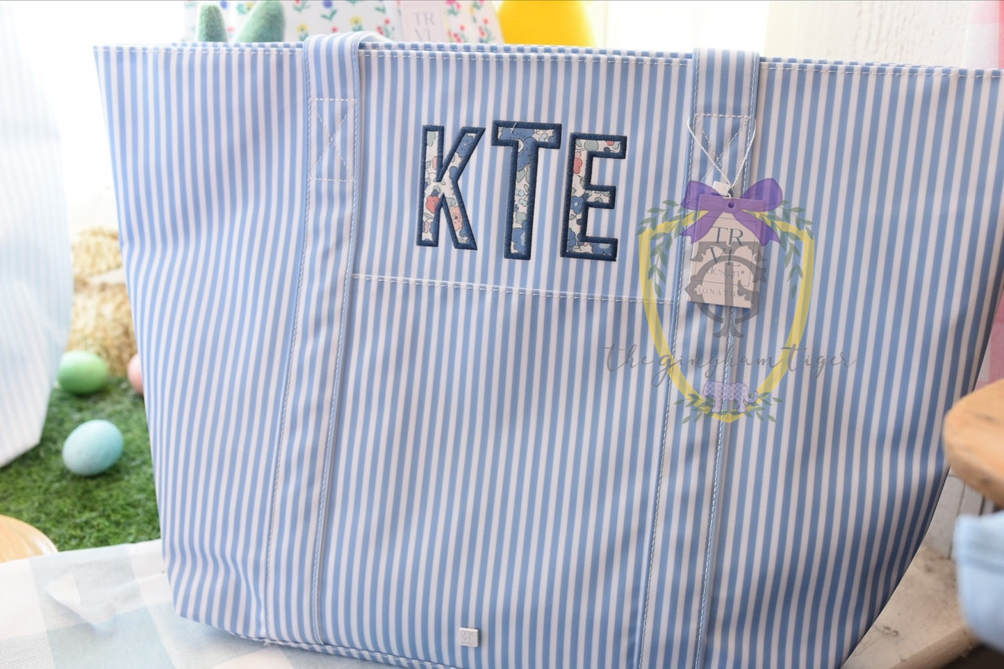 Pimlico Chambray Stripe TRVL JUMBO Tote