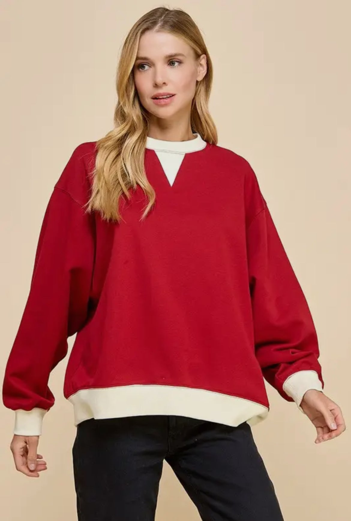 TCEC Oversized Crimson Sweatshirt