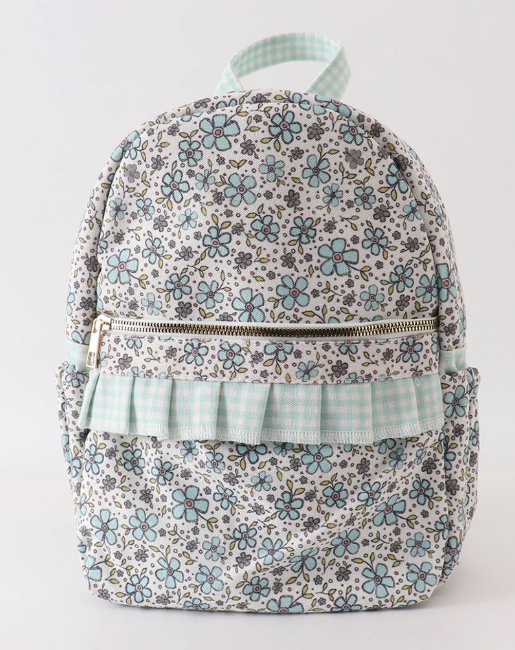 Floral Ruffle Backpack and Lunchbox set