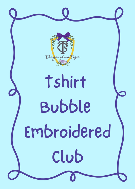 Embroidered Tshirt Bubble Club
