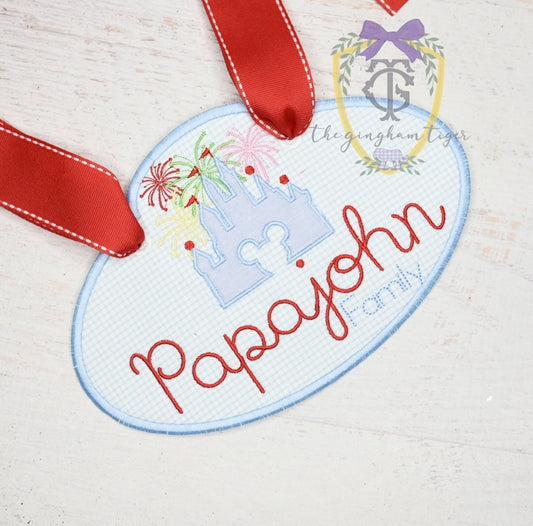 Firework Castle Stroller Tag