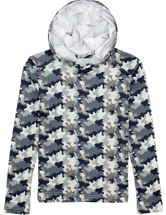 Boys Ravine Hoodie - Backwater Camo