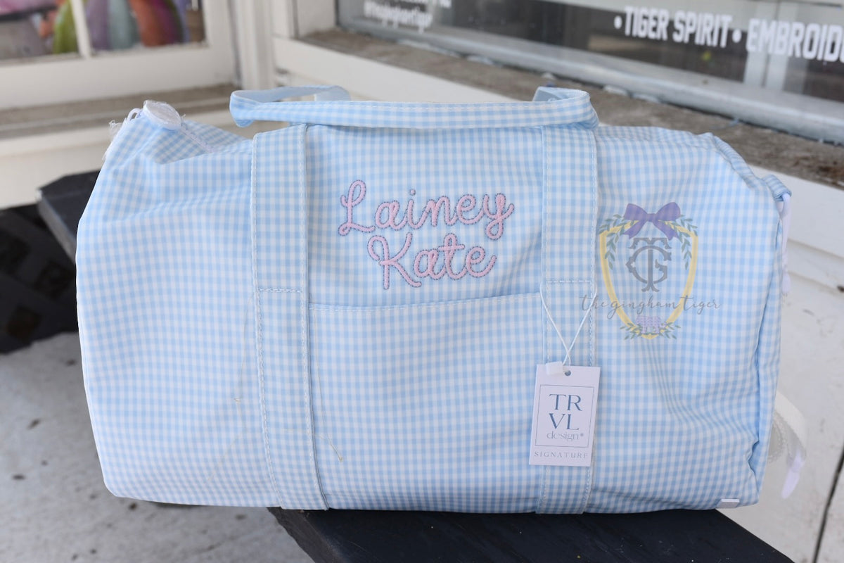 Gingham Mist Weekender Duffle -TRVL Design