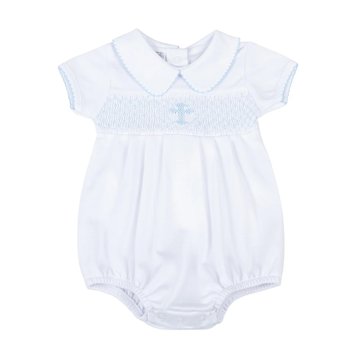 Blessed Smocked Bubble - Blue