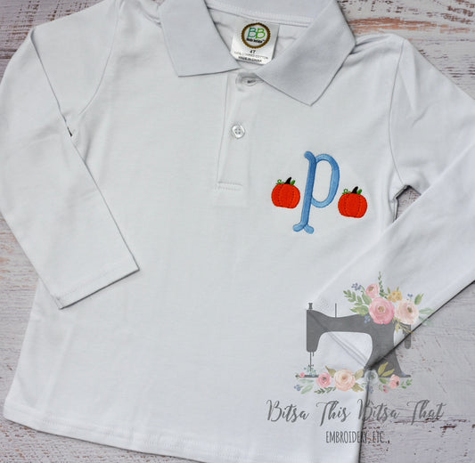 Pumpkin Initial Polo