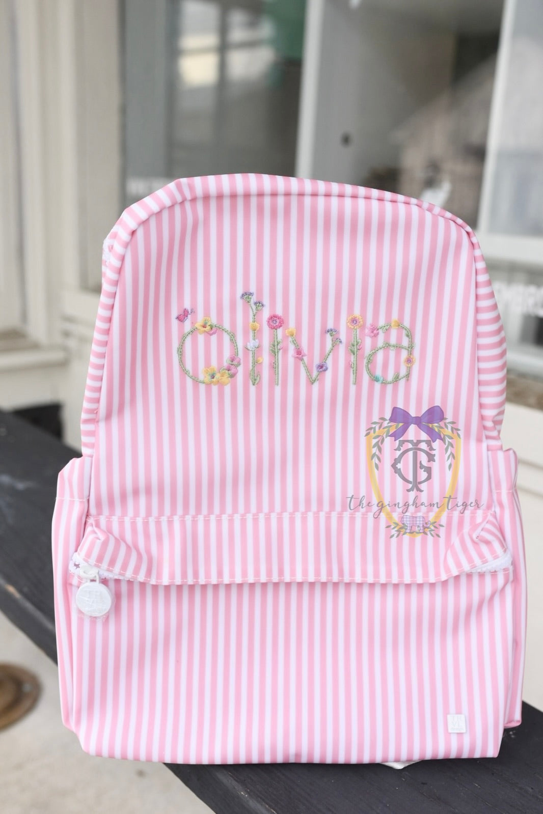 Pimlico Stripe TRVL Backpack - Dusty Rose