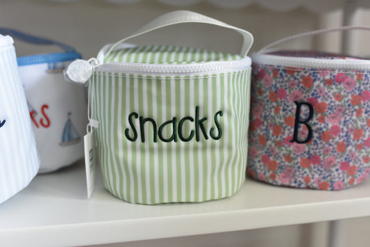 TRVL Snack Tote Pimlico Stripe Sage