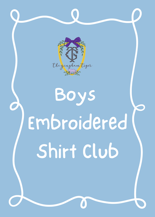 Boys Embroidered Shirt Club