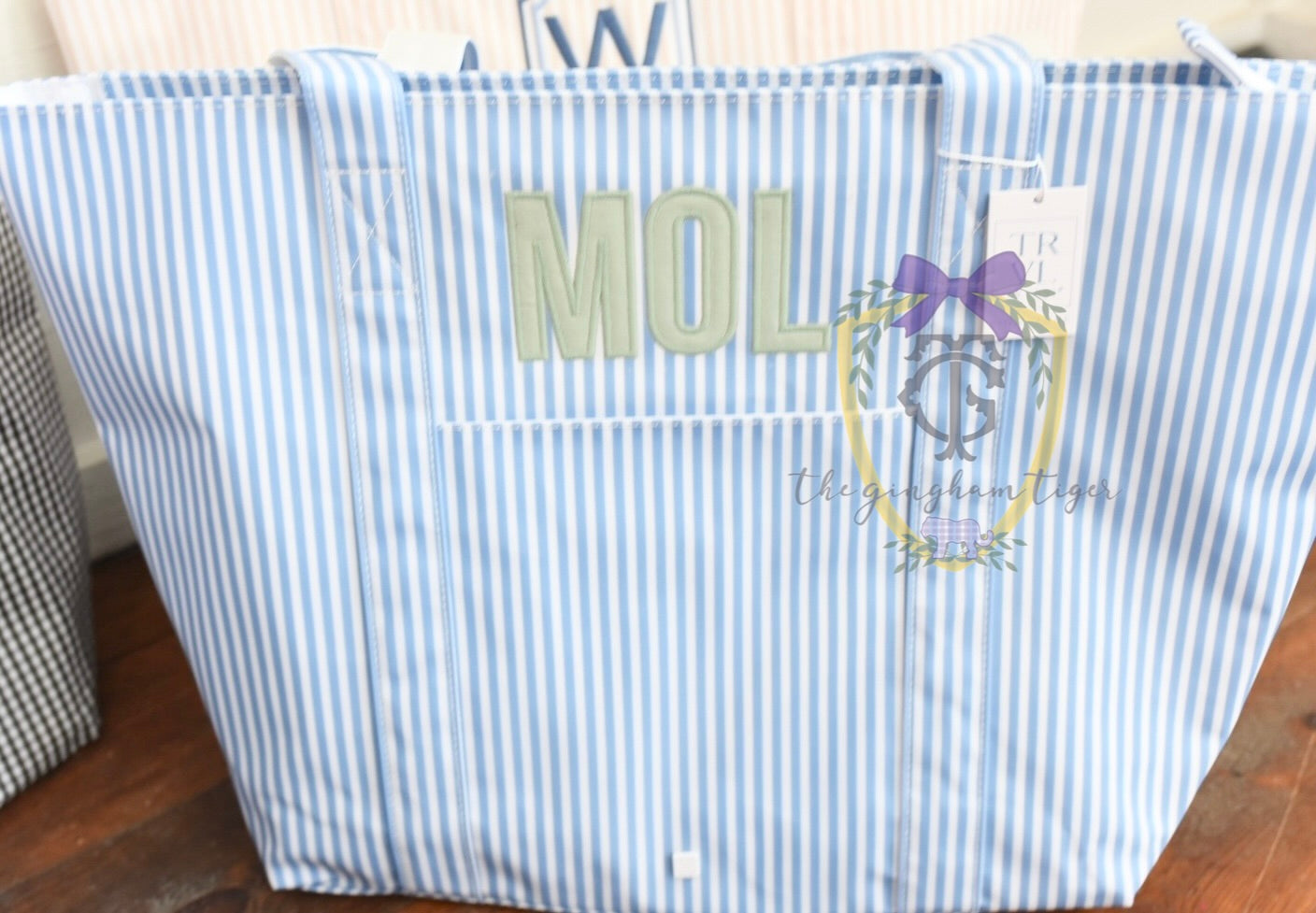 Pimlico Chambray Stripe TRVL JUMBO Tote