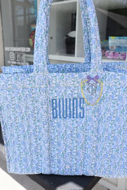 Quilted Go Go Tote Hamptons Floral TRVL