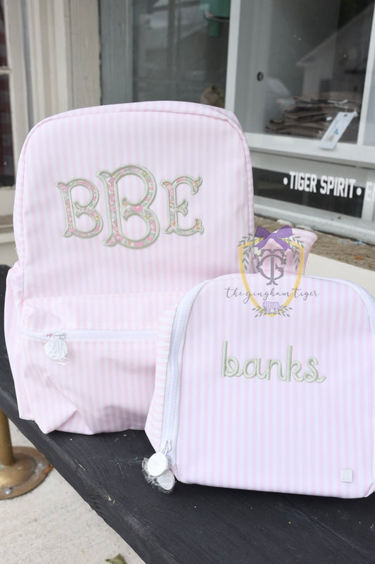 Bringit pimlico stripe pink Lunchbox TRVL