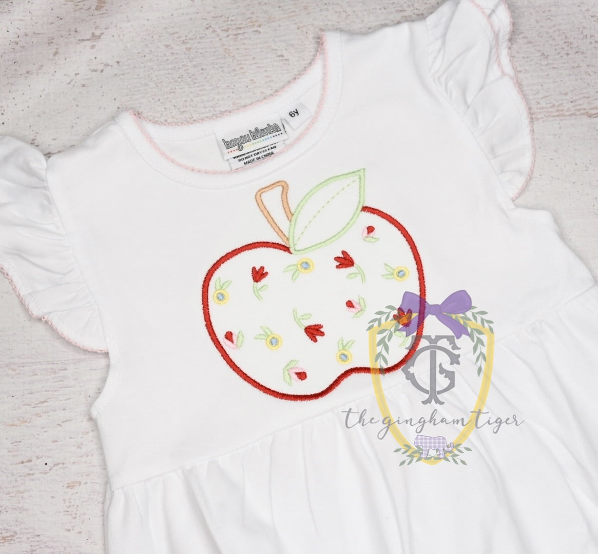 Floral Apple Embroidered Shirt or Dress