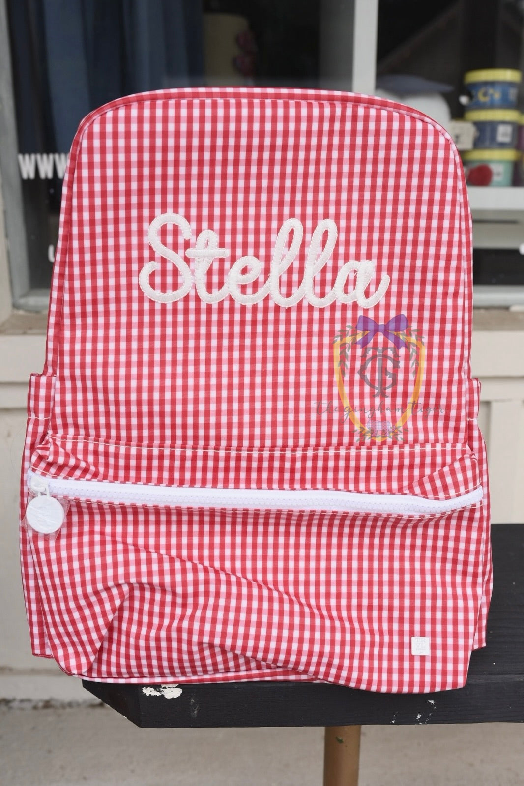 Red Gingham Backpack - TRVL