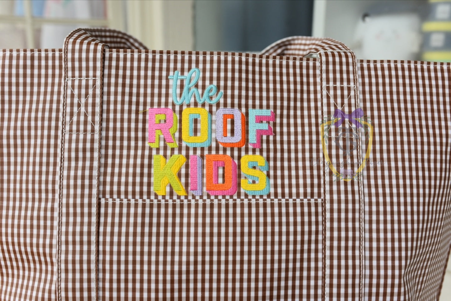Jumbo XL TRVL tote - Coco Gingham