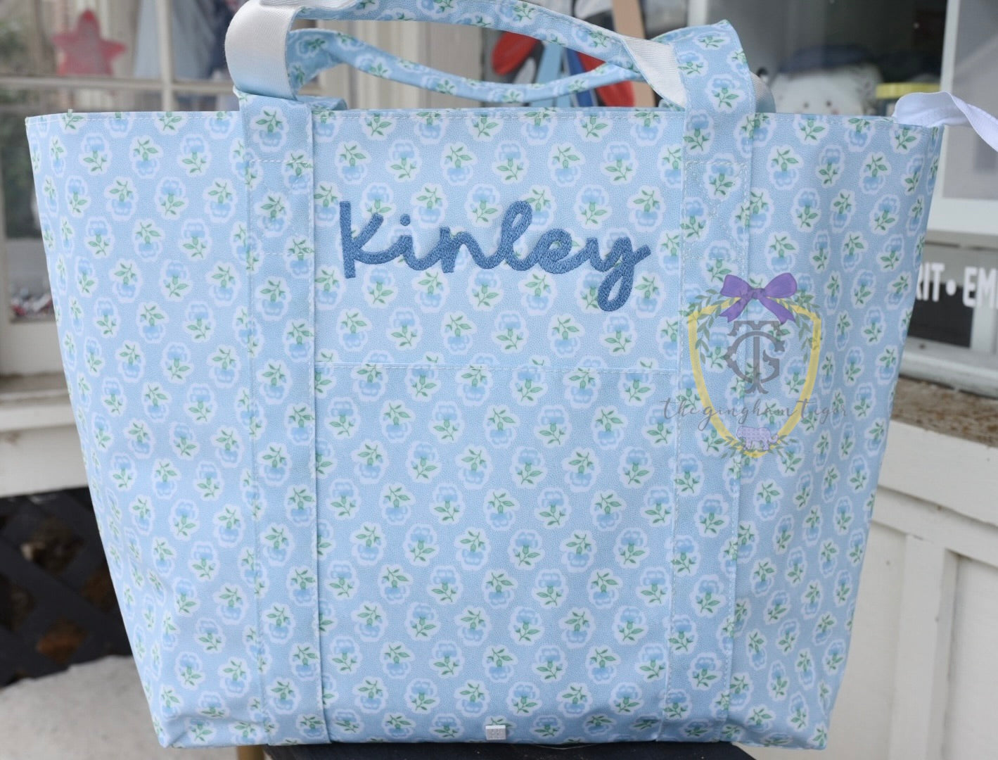 JUMBO TRVL Tote - PETITE FLEUR Blue