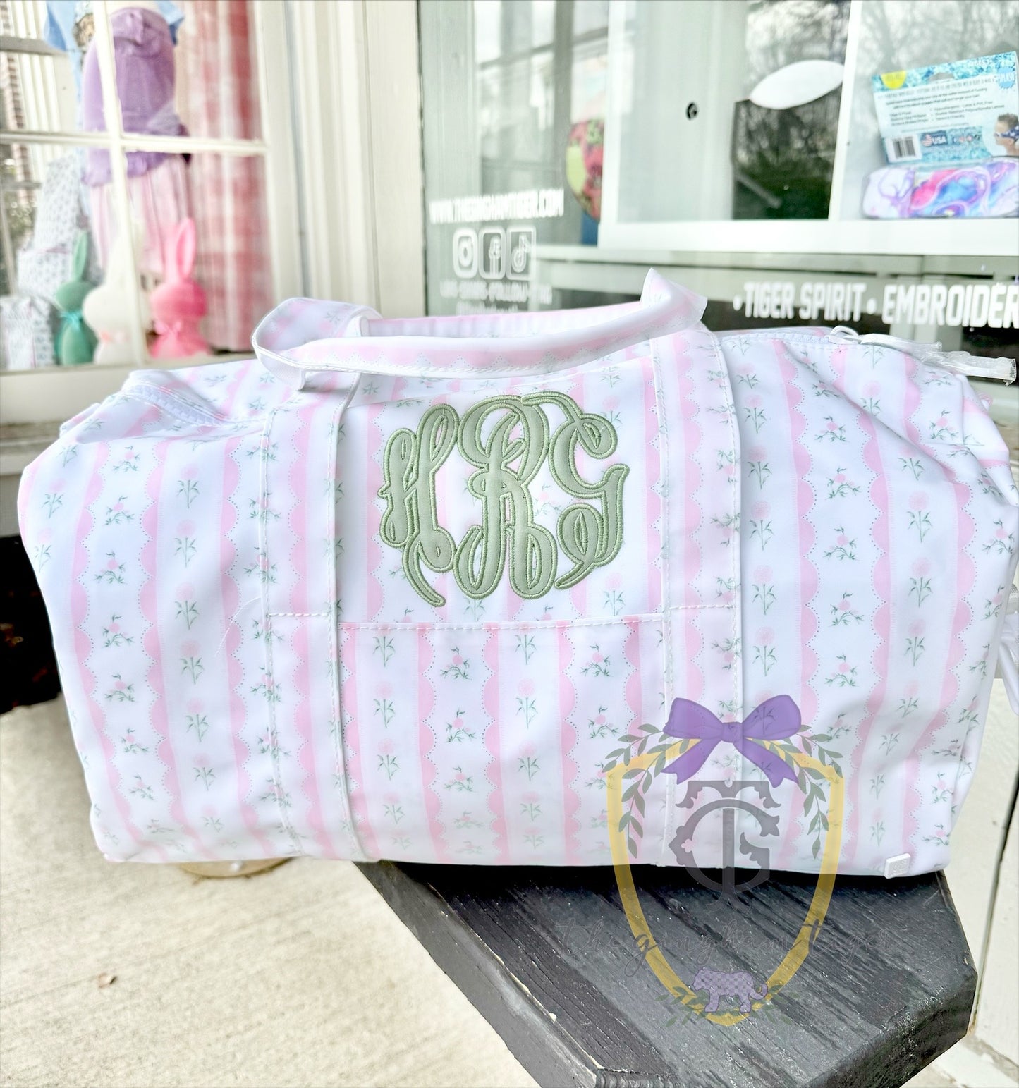 Pink Ribbon Floral Weekender Duffle -TRVL Design
