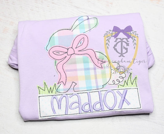 Applique Plaid Bunny Shirt