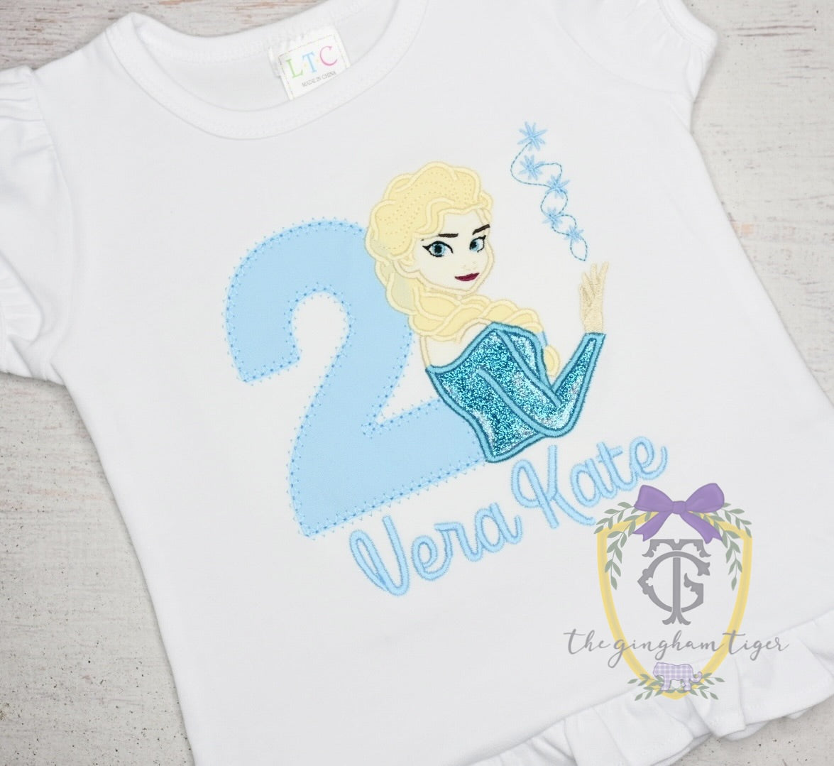 Ice Princess Applique Birthday Shirt
