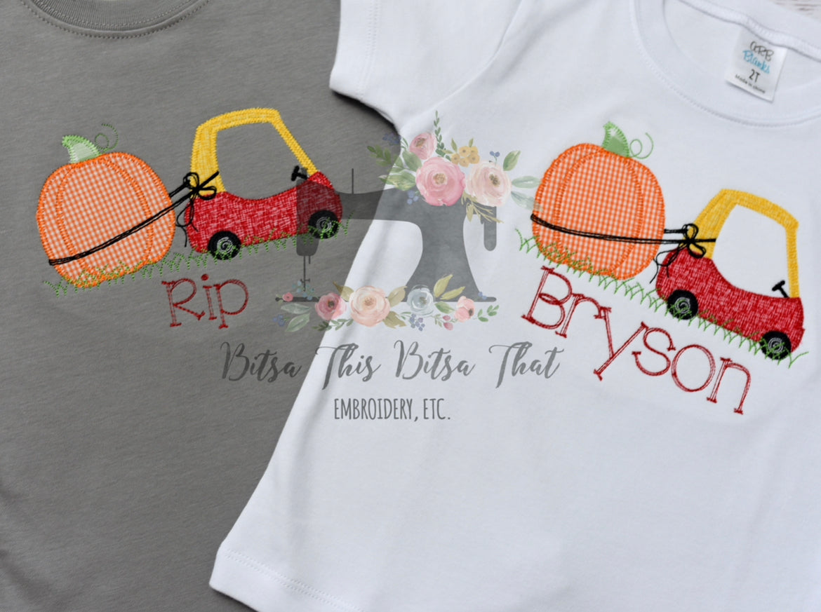 Cosy Car Pumpkin Tee