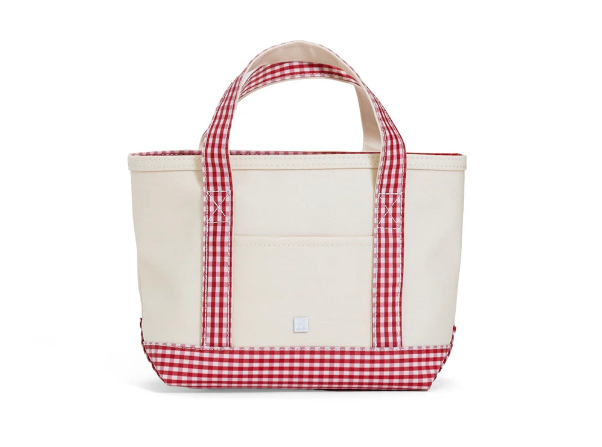 Trvl Mini Tote - Red Gingham