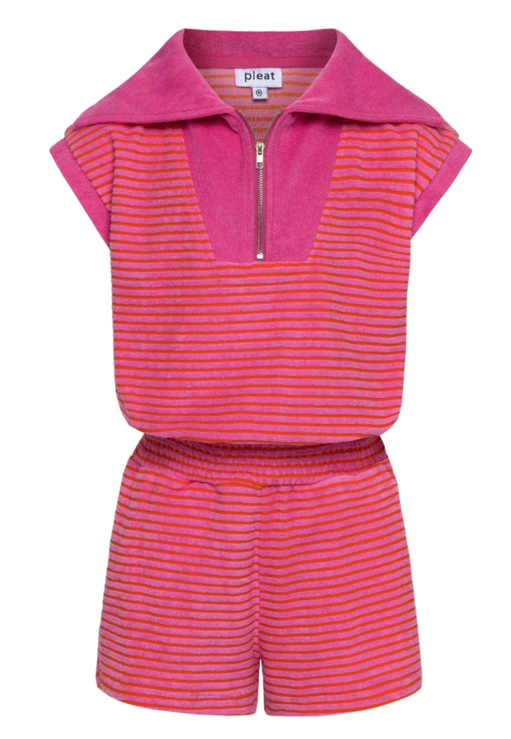 Pleat. Wynne Romper - Pink/Orange