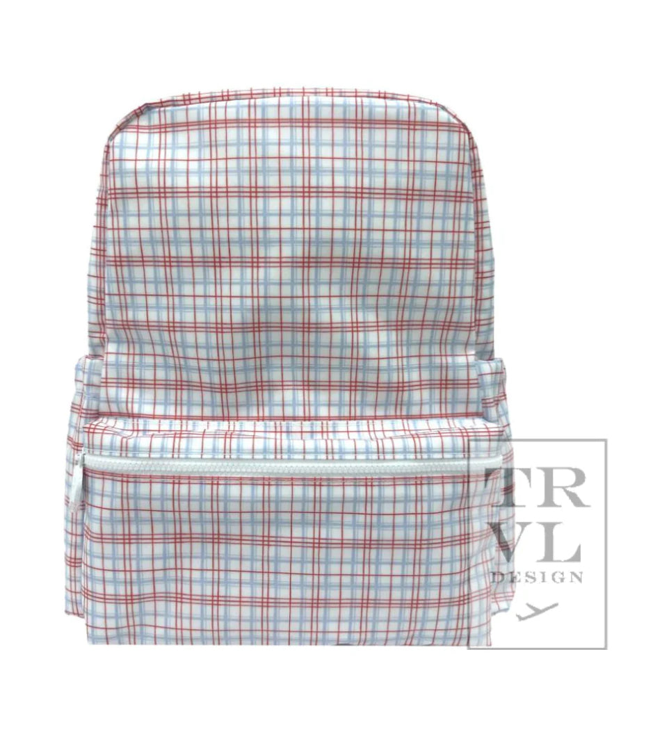 Classic Plaid Red Backpack TRVL