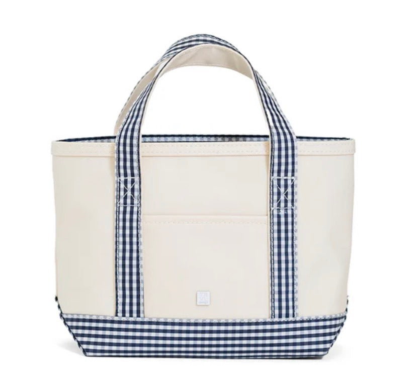 Trvl Mini Tote - Navy Gingham