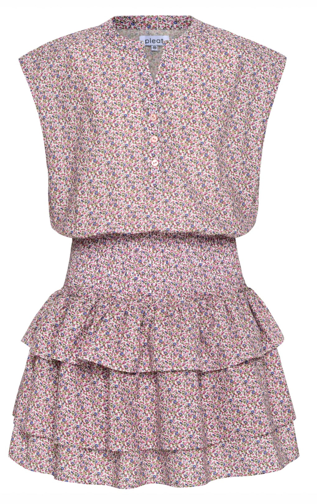 Pleat. Drew Dress -Petals