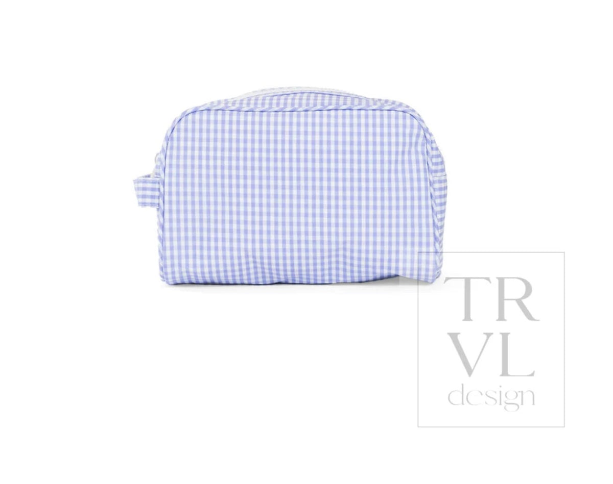 TRVL Stowaway Toiletry Bag - Lilac Gingham