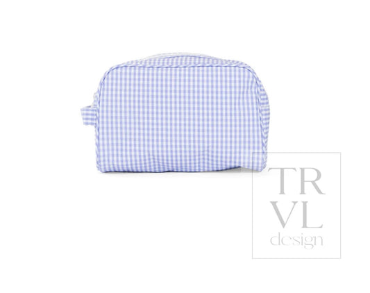 TRVL Stowaway Toiletry Bag - Lilac Gingham