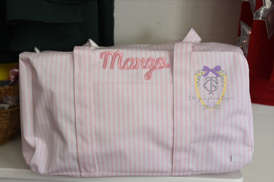 Pimlico Pink Stripe Weekender Duffle -TRVL Design