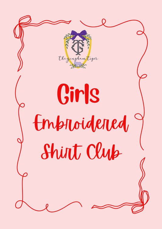 Girls Embroidered Shirt Club