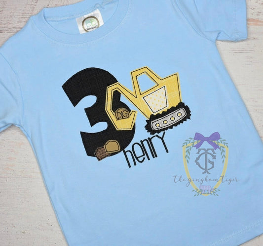 Construction Birthday Tee or Romper