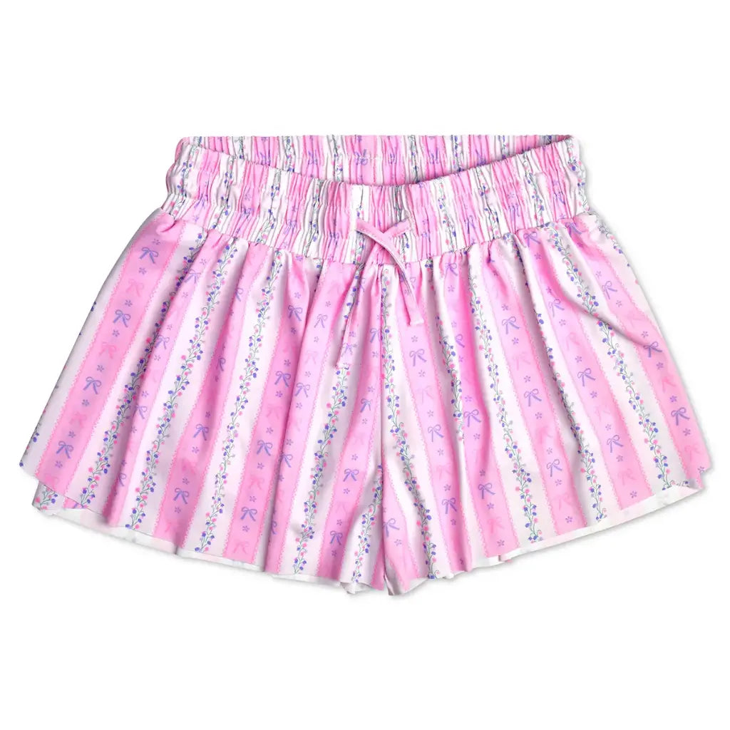 Iscream Floral Stripes Butterfly Shorts