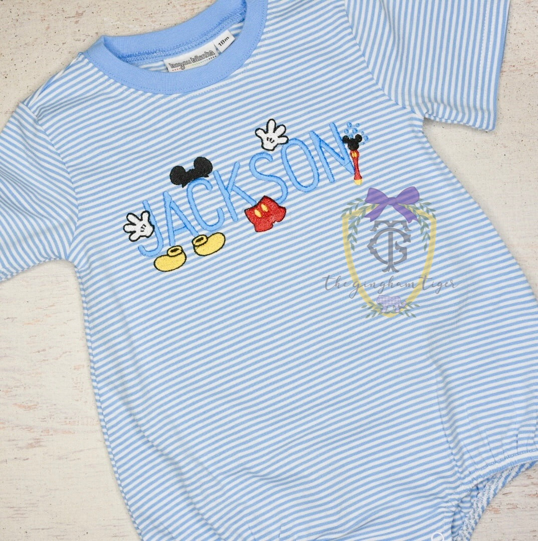 Stripe Bubble with Name and Mouse add-ons